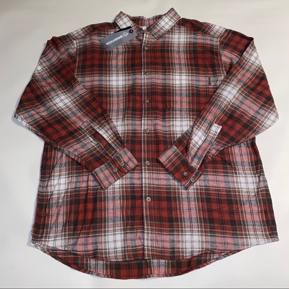 Wolverine Plaids Long Sleeve Button Up Shirts
